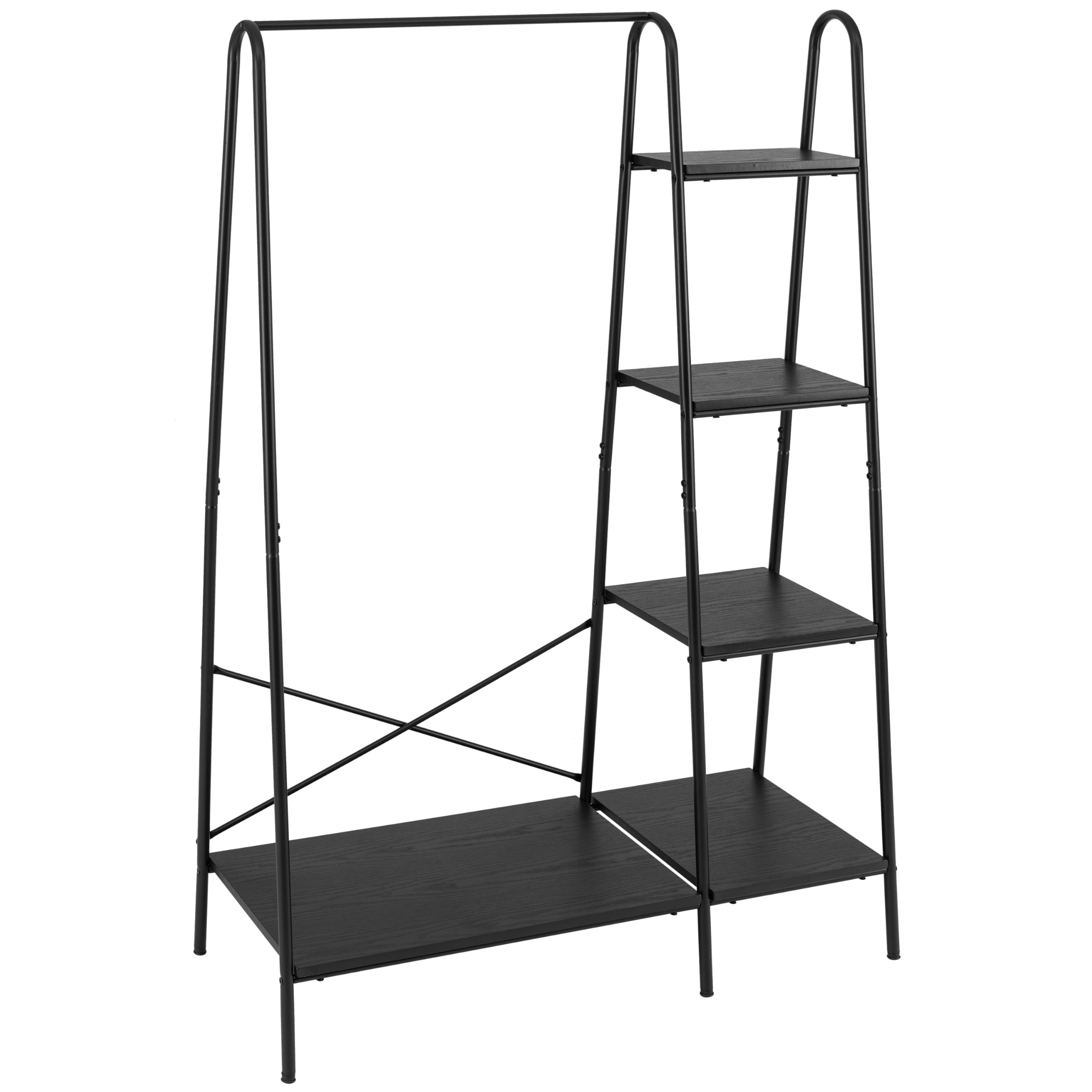Finnhomy Rustic Clothes Rack, Clothing Rack for Hanging Clothes Heavy Duty Garment Rack with 5 Wo... | Amazon (US)
