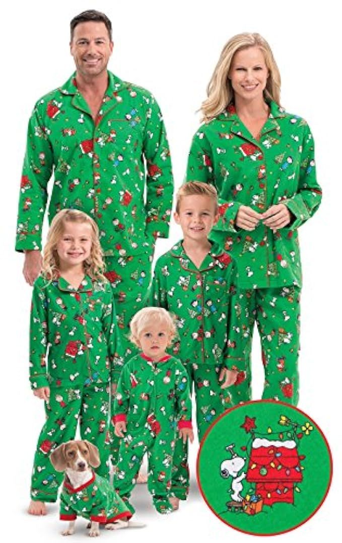 PajamaGram Family Christmas Pajamas Soft - Christmas Pajamas for Family, Green | Amazon (US)