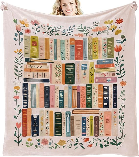 Book Lovers Gifts, Reading Blanket for Readers, Bookish Book Club Reading Librarian Gifts Blanket... | Amazon (US)