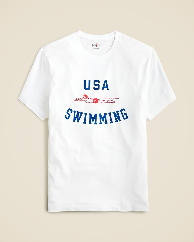 Limited-edition USA Swimming® X J.Crew Broken-in graphic T-shirt | J. Crew US
