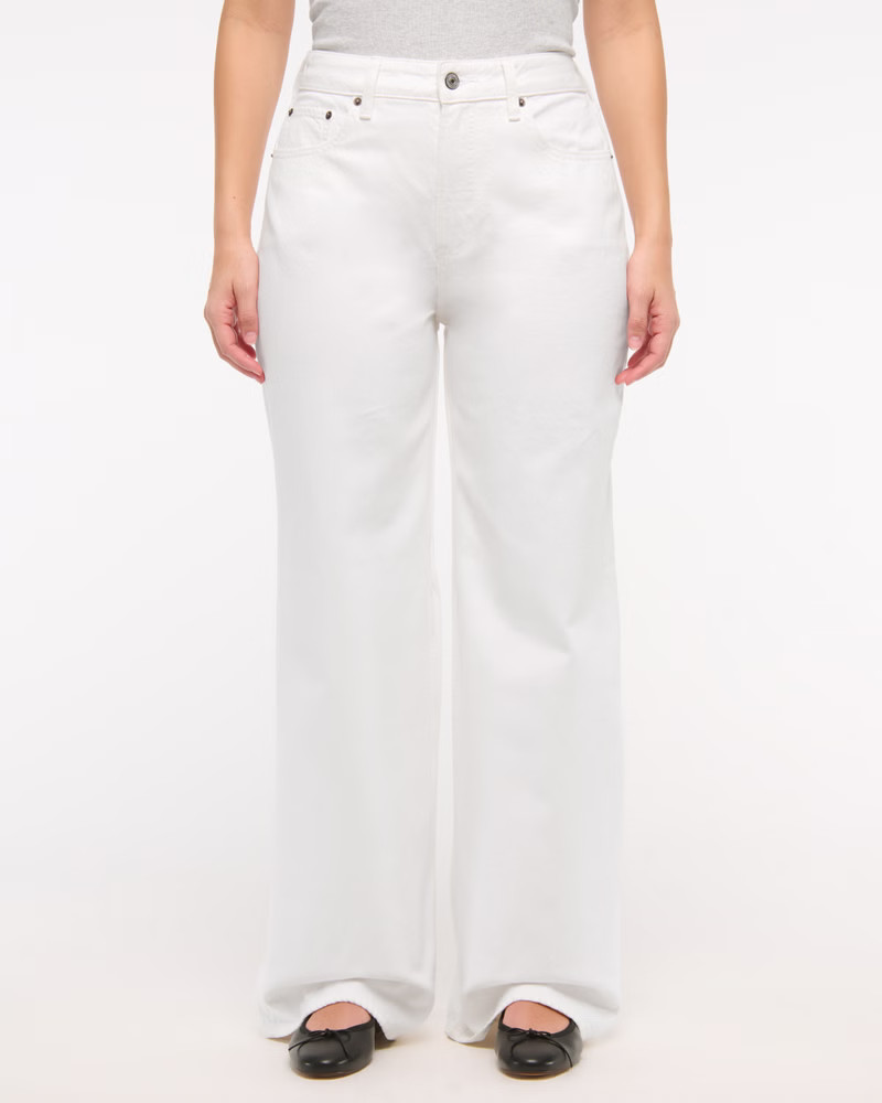 Women's Curve Love High Rise Wide Leg Jean | Women's Bottoms | Abercrombie.com | Abercrombie & Fitch (US)