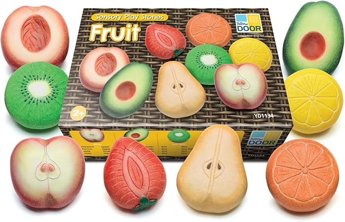Yellow Door Fruit Sensory Play Stones, Set of 8 | Amazon (US)