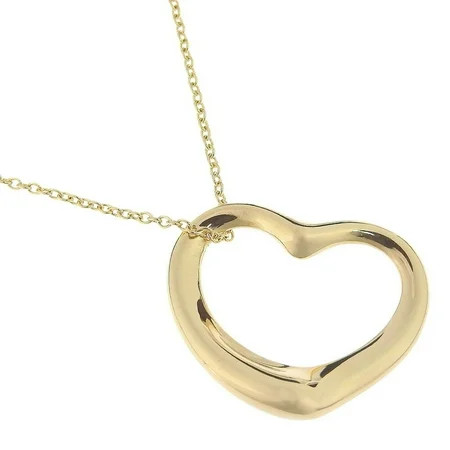 Pre-Owned Tiffany & Co. Elsa Peretti Heart Necklace 18K Yellow Gold Approx. 5.3g Open Heart Women s (Good) | Walmart (US)