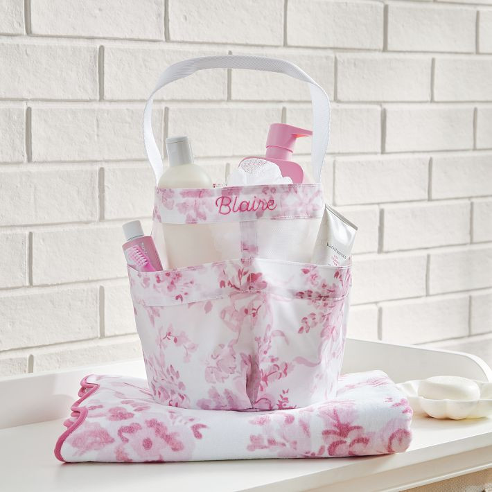 LoveShackFancy Shower Caddy & Garden Damask Towel Set | Pottery Barn Teen