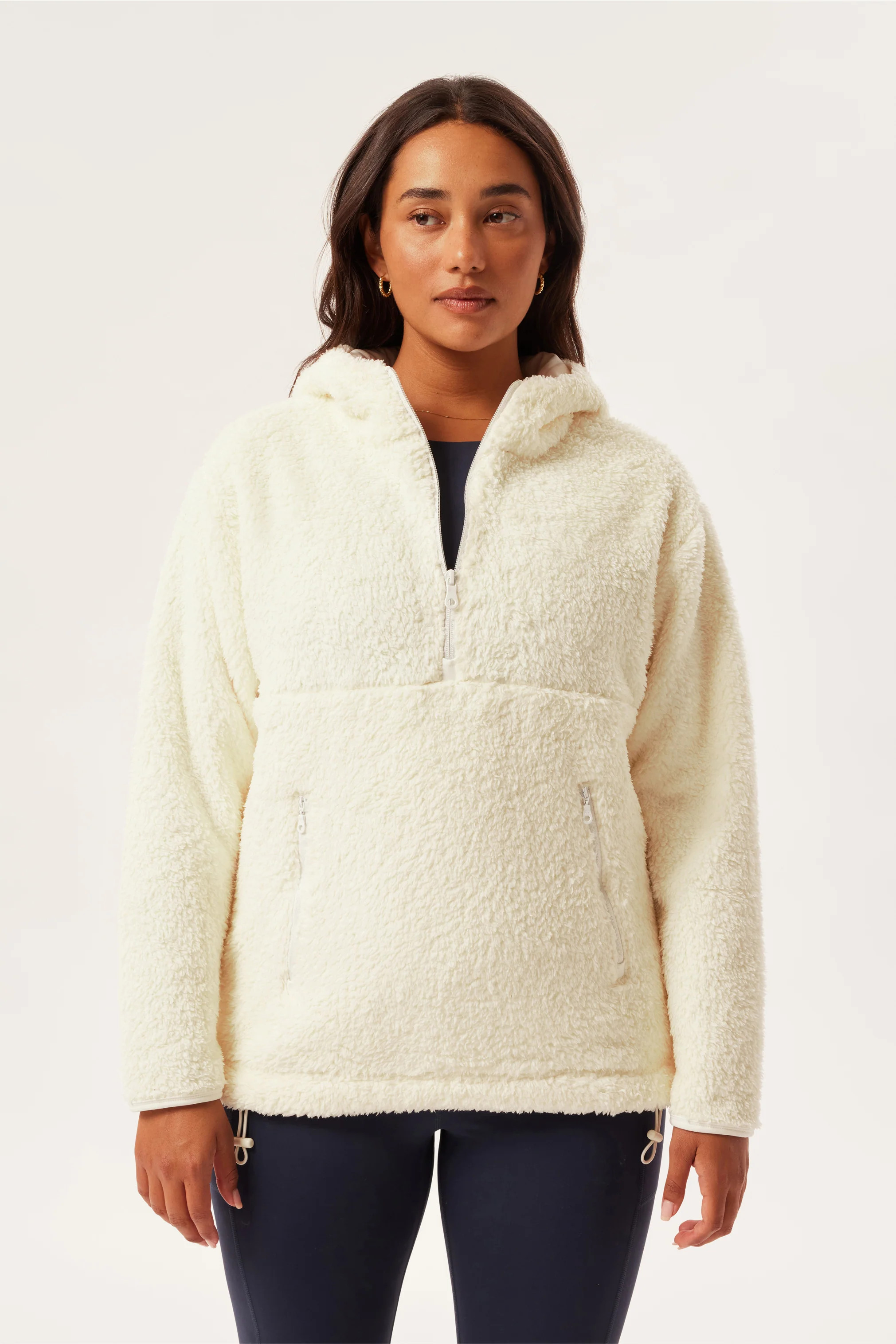 White Recycled Fleece Hoodie | Girlfriend Collective