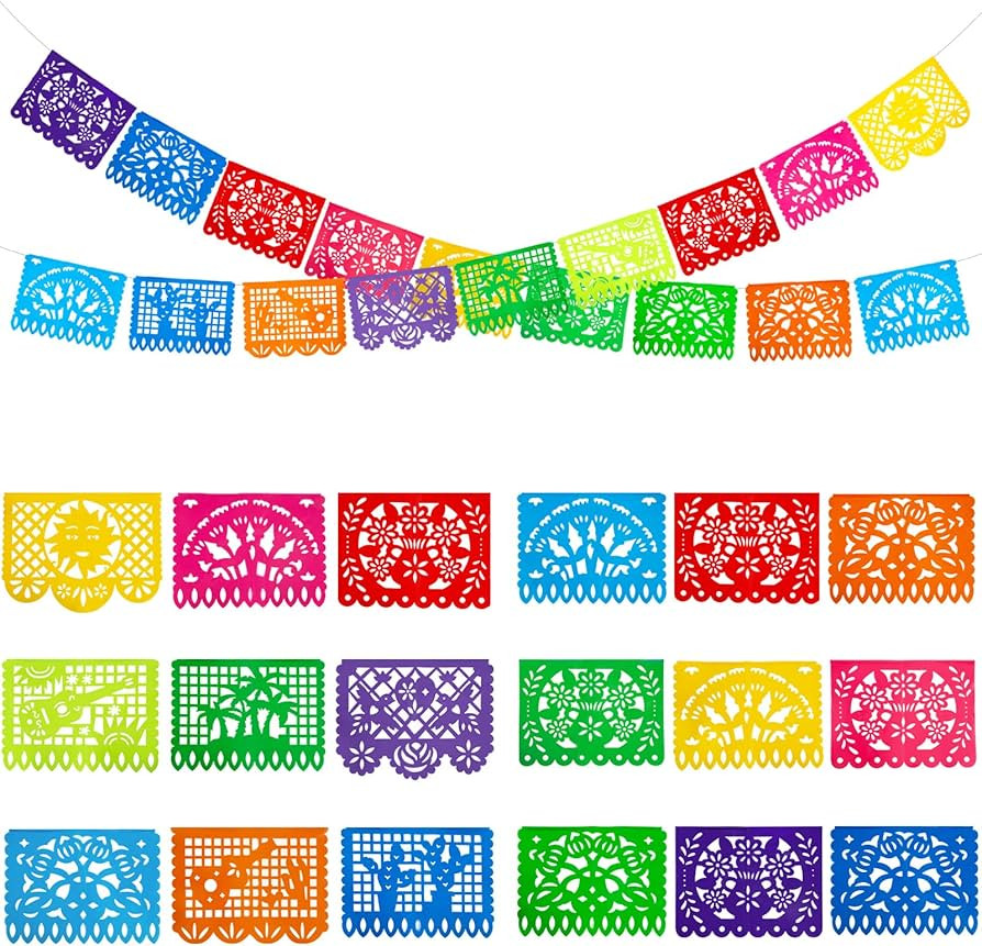 DomeStar 2 Pack Mexican Party Banners, 36 Feet Cinco De Mayo Decorations Papel Picado Banners for... | Amazon (US)