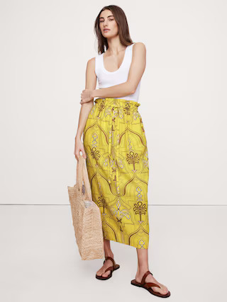 Linen Midi Skirt | Banana Republic (US)