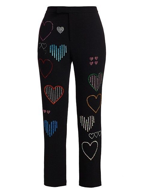 Hearts Embellished Cigarette Pants | Saks Fifth Avenue