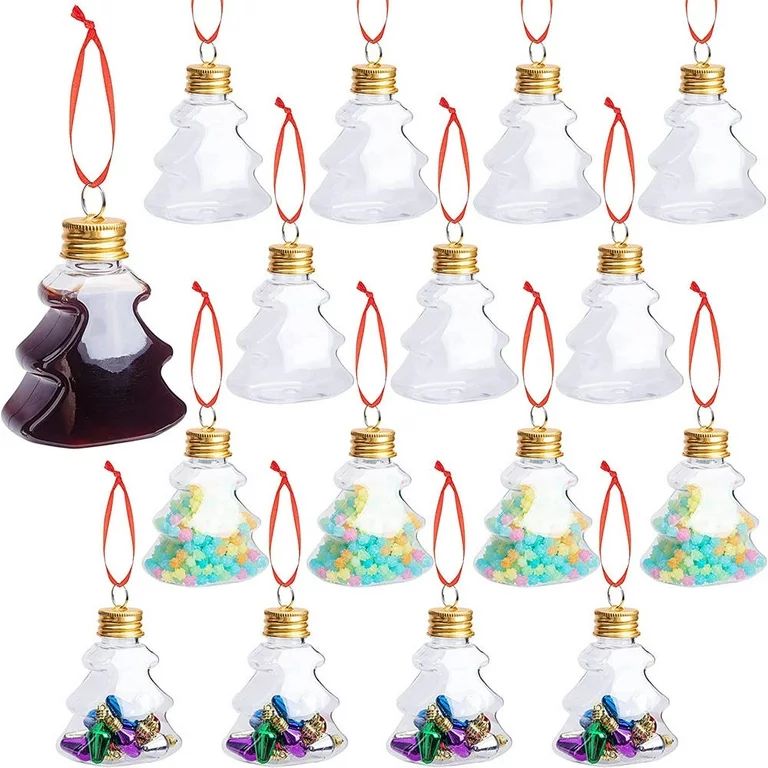 ZMHIXM Christmas Booze Balls Clear Plastic Christmas Tree Shape Ornaments Fillable Booze Tree Orn... | Walmart (US)