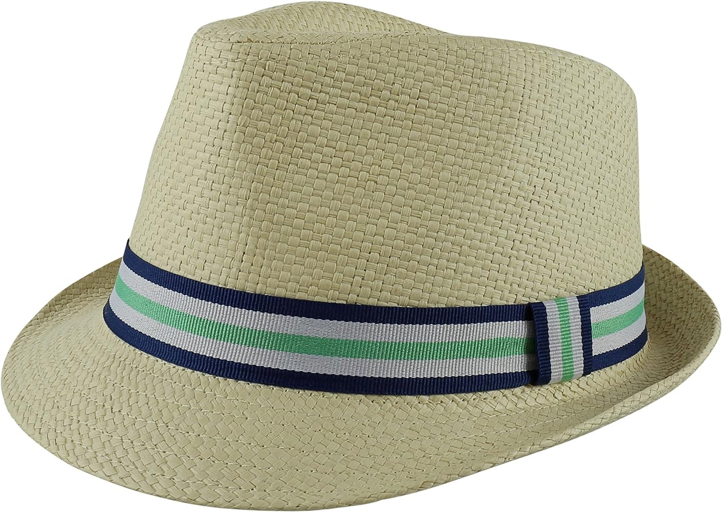 PEAK 2 PEAK Unisex Kids Straw Trilby Fedora Cap Felt Fedora Hat Short Brim Sunhat | Amazon (US)