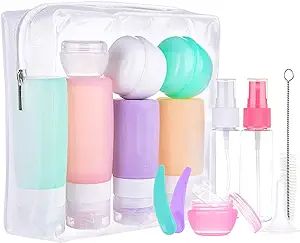 Morfone 16 Pack Travel Bottles Set for Toiletries, TSA Approved Travel Containers Leak Proof Sili... | Amazon (US)