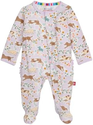 Magnetic Me Girls Modal Magnetic Baby Footie Pajamas | Silky Soft Modal Fabric | Baby Sleepers Av... | Amazon (US)