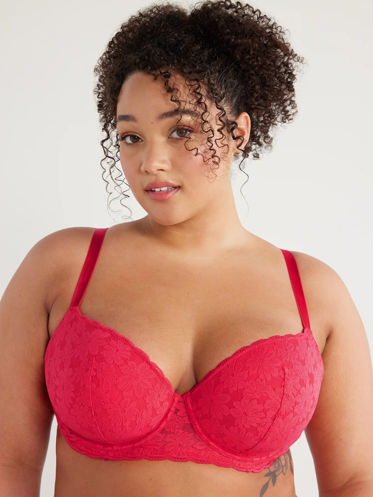 No Boundaries All Over Lace Balconette Bra with Sugarcup™, Sizes 34B-40DD | Walmart (US)