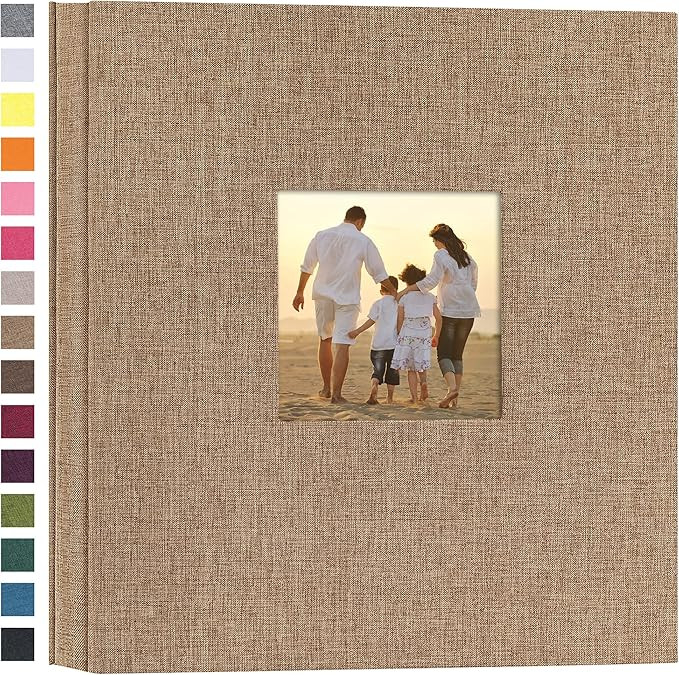 potricher Linen Hardcover Photo Album 4x6 1000 Photos Large Capacity for Family Wedding Anniversa... | Amazon (US)
