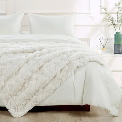 Cloud Carved Faux Fur Throw Blanket | Wayfair North America