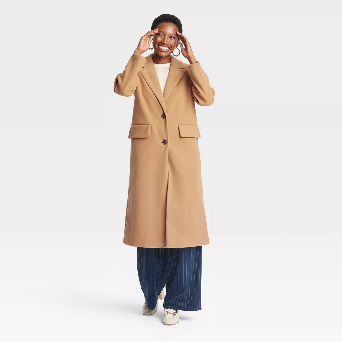 Women's Faux Wool Topcoat - A New Day™ | Target
