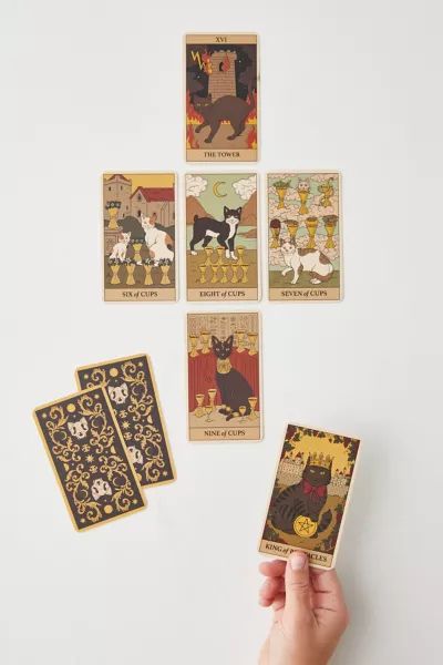 Cats Rule The Earth Tarot: 78-Card Deck And Guidebook For The Feline-Obsessed By Catherine Davids... | Urban Outfitters (US and RoW)