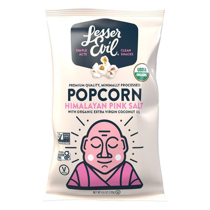 LesserEvil Organic Popcorn Himalayan Sea Salt - 4.6-oz | Target