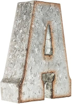 Galvanized Metal 3D Letter A | Amazon (US)