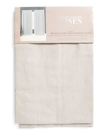 Set Of 2 Linen Lined Curtains | TJ Maxx
