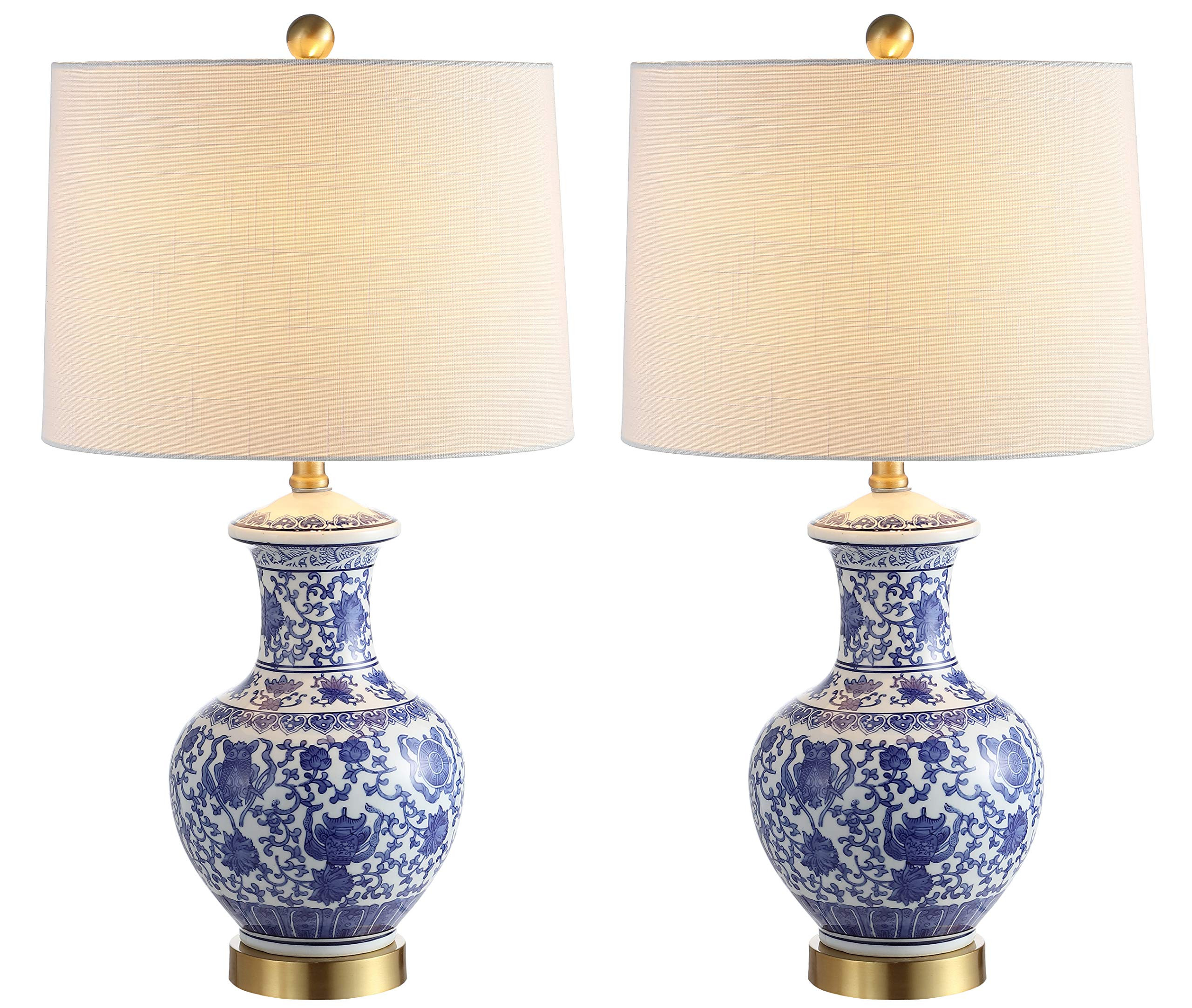 JONATHAN Y JYL1072A-SET2 Set of 2 Table Lamps Jennifer 25.25" Ceramic/Metal LED Table Lamp Cottag... | Amazon (US)