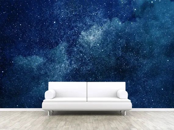 Universe filled with stars Photo Wallpaper Removable Wall | Etsy | Etsy (US)