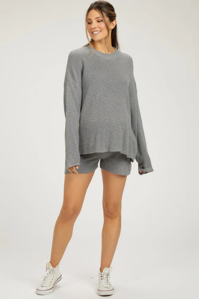 Sage Sweater and Short Maternity Set | PinkBlush Maternity