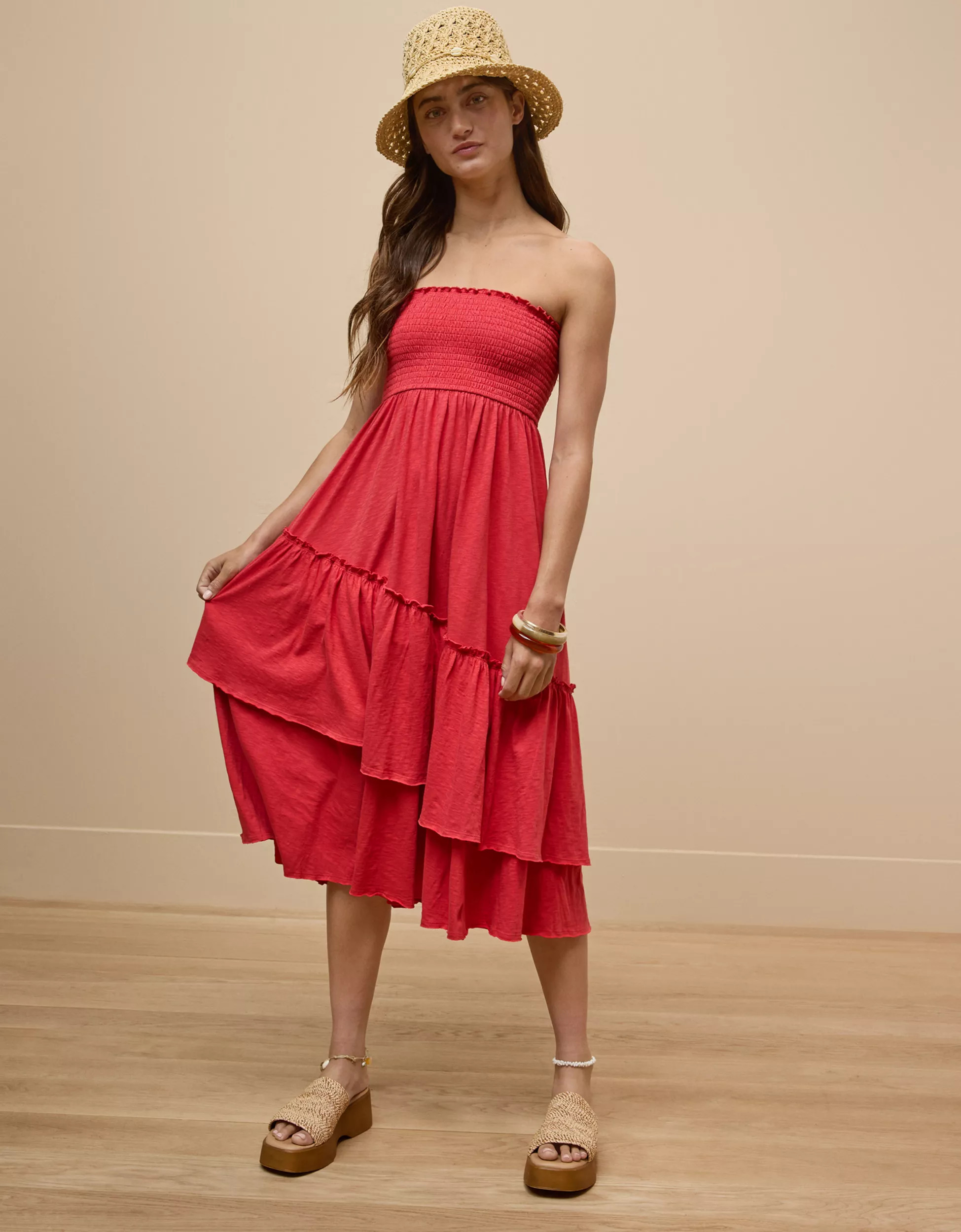 AE Convertible Knit Midi Dress | American Eagle Outfitters (US & CA)