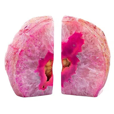 Eternity Agate Medium Pair Bookends | Pink | Wayfair North America