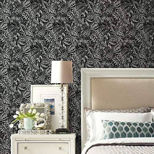 RoomMates RMK11748WP Black Vintage Batik Jungle Peel and Stick Wallpaper | Amazon (US)