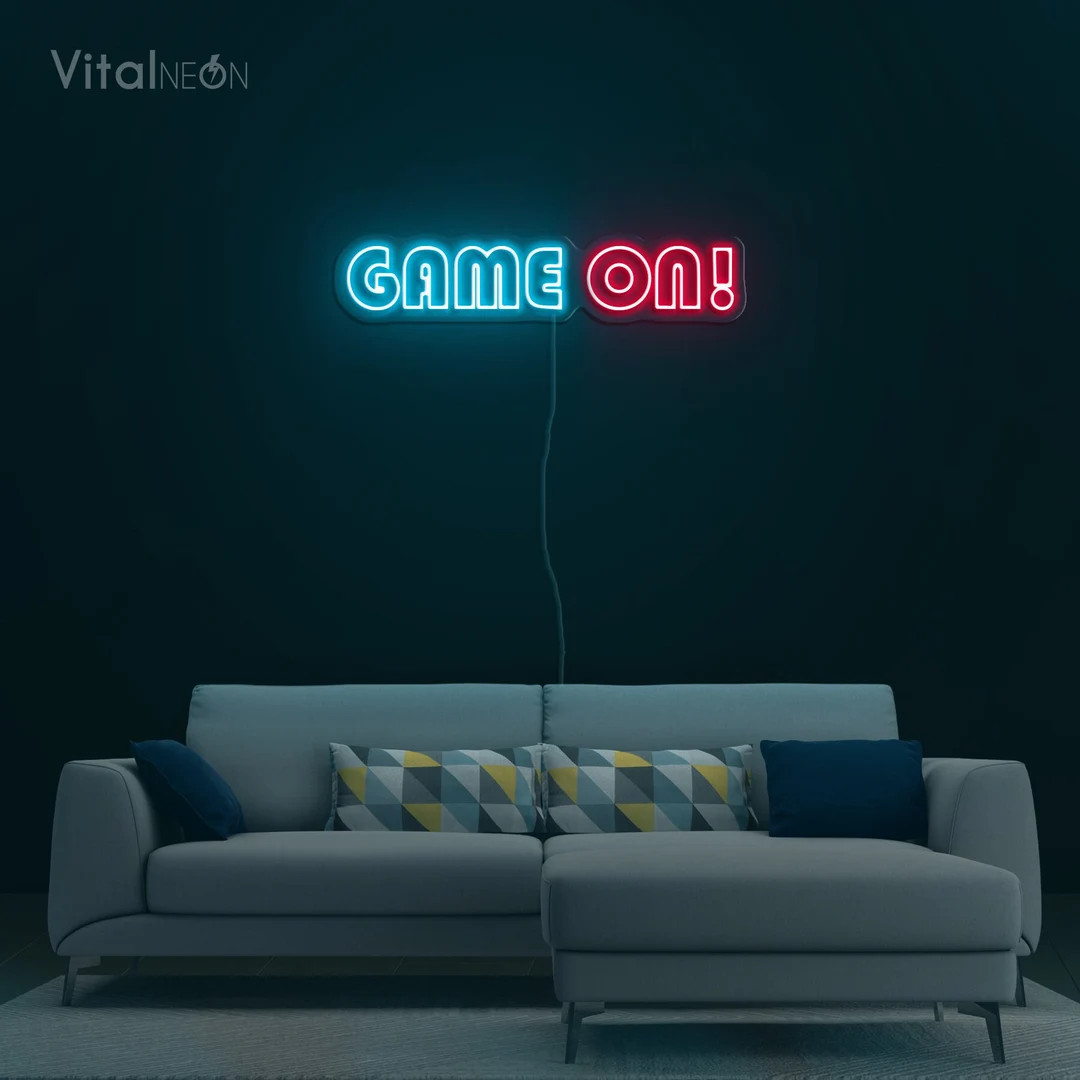 Game On Neon Sign LED Neon Light for Gamer Room Wall Decor - Etsy | Etsy (US)