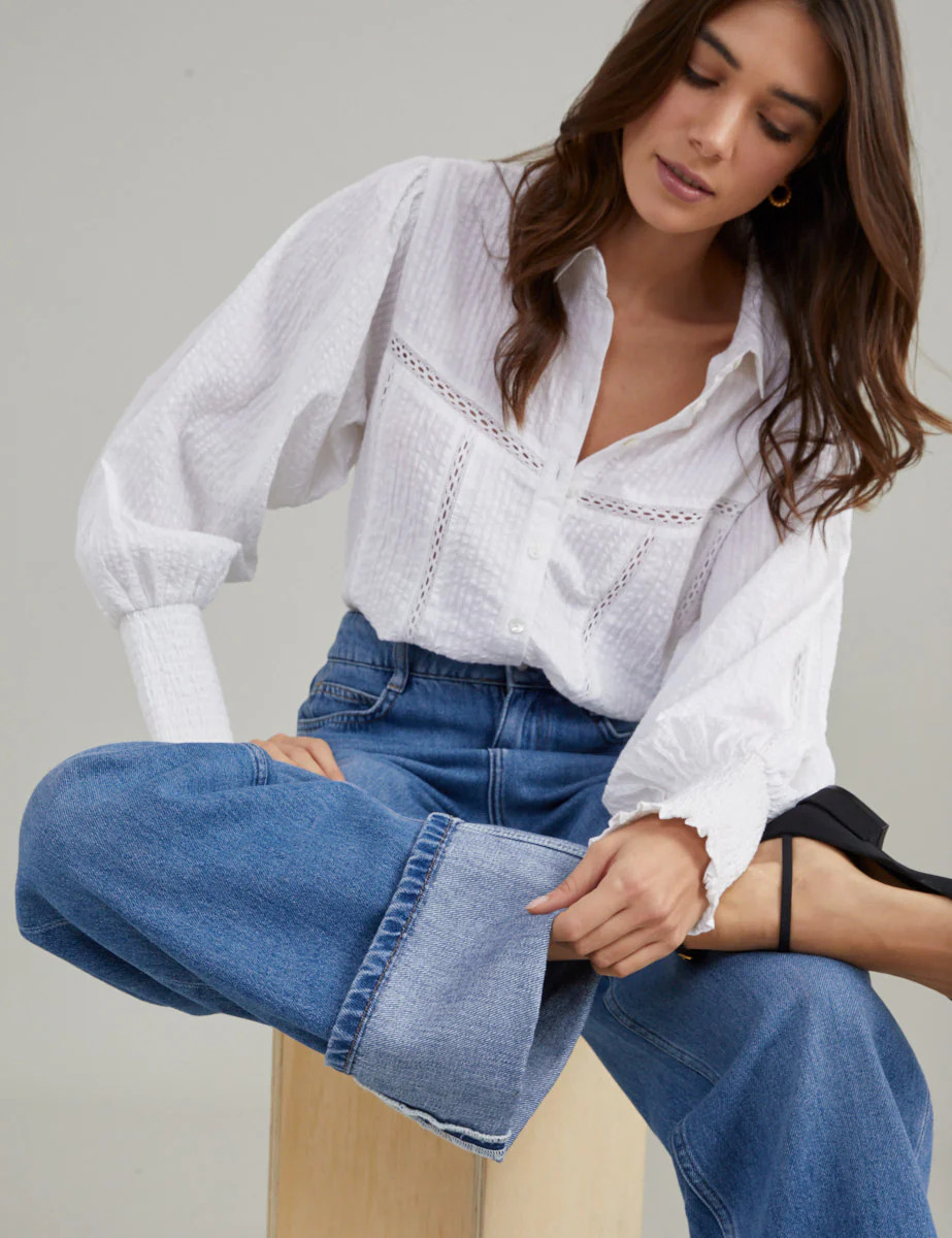 Denim Wide Leg Turn Up Jeans | Nobody's Child