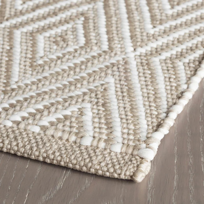 Diamond Geometric Handmade Flatweave Gray/White Indoor / Outdoor Area Rug | Wayfair Professional