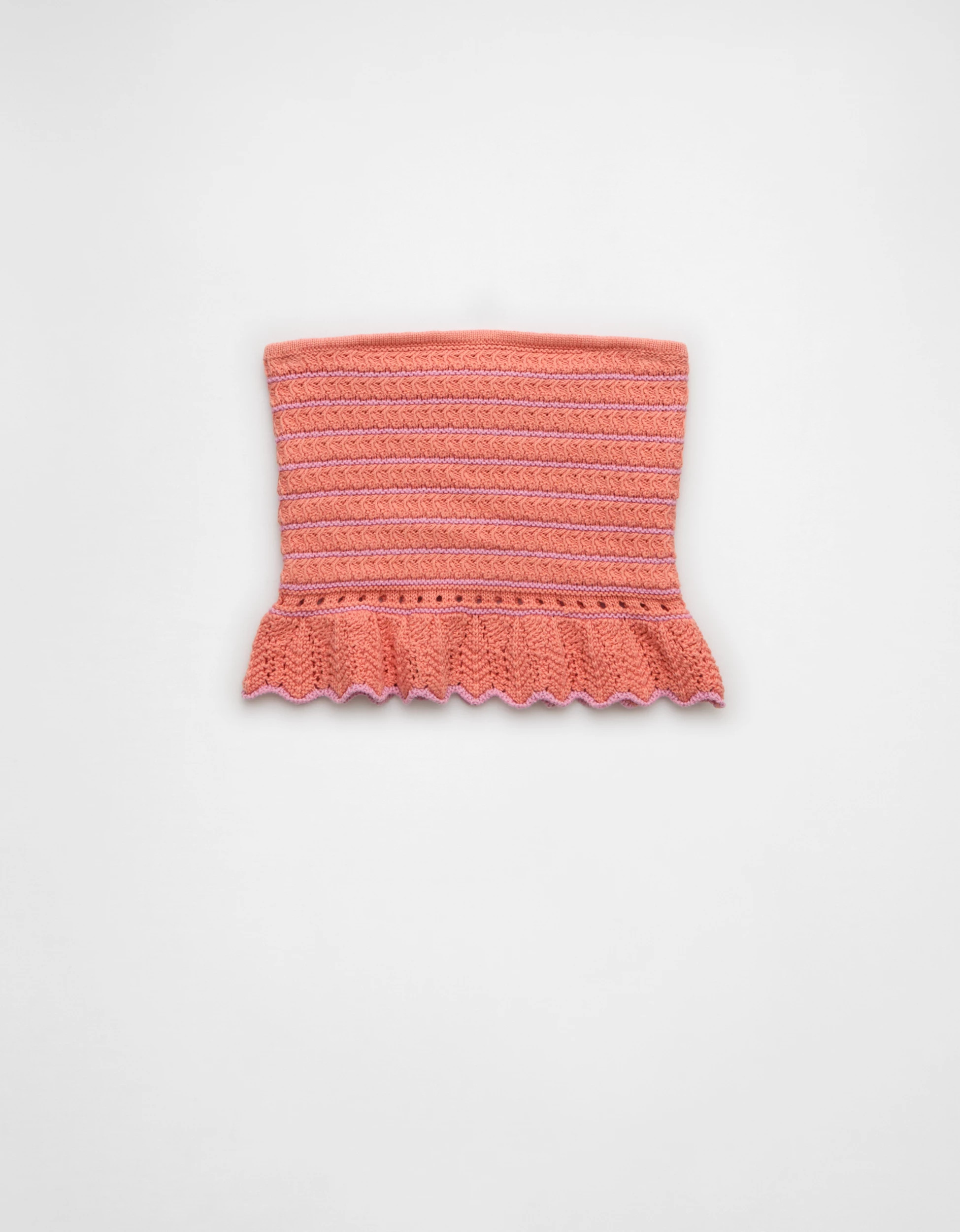 AE Crochet Cropped Peplum Tube Top | American Eagle Outfitters (US & CA)