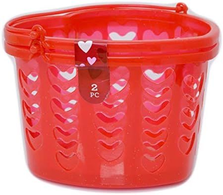 Greenbrier Love Gift Basket with Handle 2pack Red for Valentines Day Or Just Because Heart 5.5"x5" | Amazon (US)
