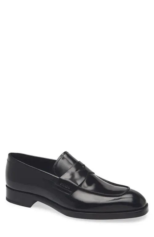 Prada Penny Loafer in Nero at Nordstrom, Size 9.5 | Nordstrom