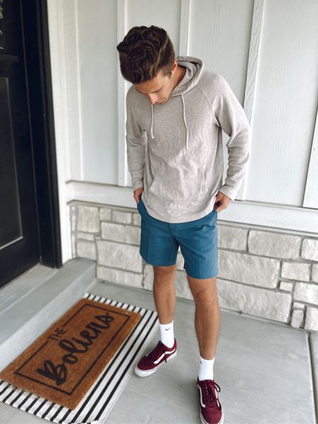 Men’s Fashion
Lightweight hoodie: sized up one to an L
Shorts: true to size 
Sneakers: true to size 

#LTKSeasonal #LTKmens #LTKunder100
