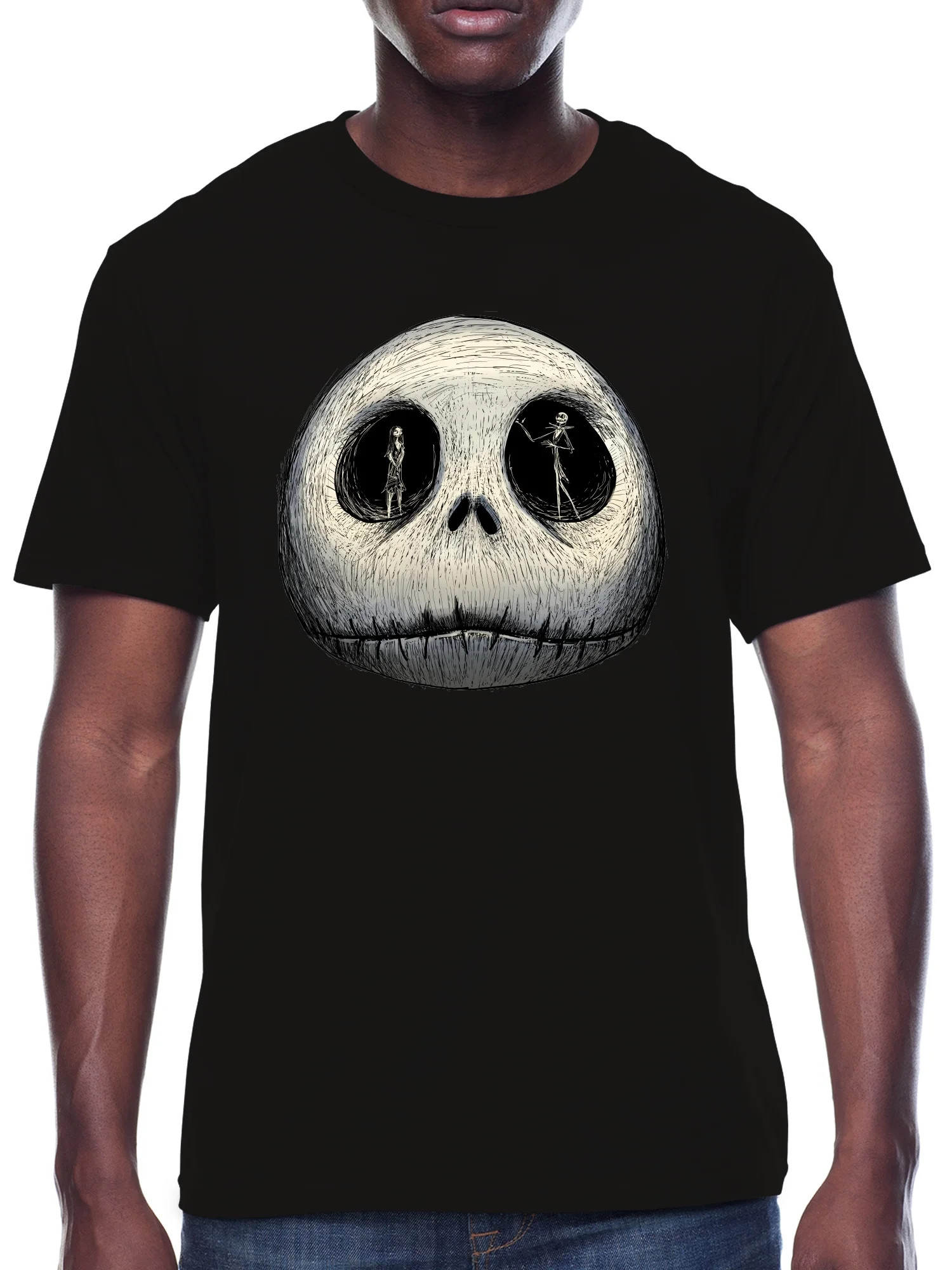 Nightmare Before Christmas, Men's Graphic Crew Neck T-Shirt, Jack Sally Eyes, Sizes S-3XL (Men's ... | Walmart (US)