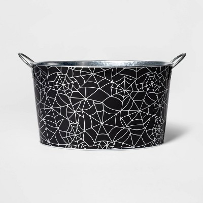 Spiderweb Metal Halloween Beverage Tub - Hyde & EEK! Boutique™ | Target