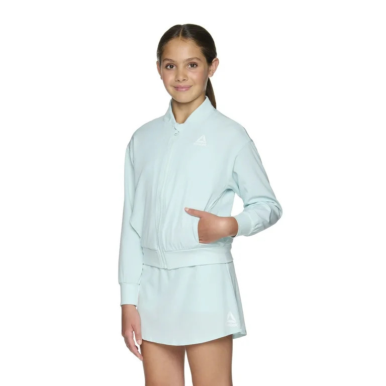 Reebok Girl’s Athletic Bomber Jacket, Sizes 4-18 - Walmart.com | Walmart (US)