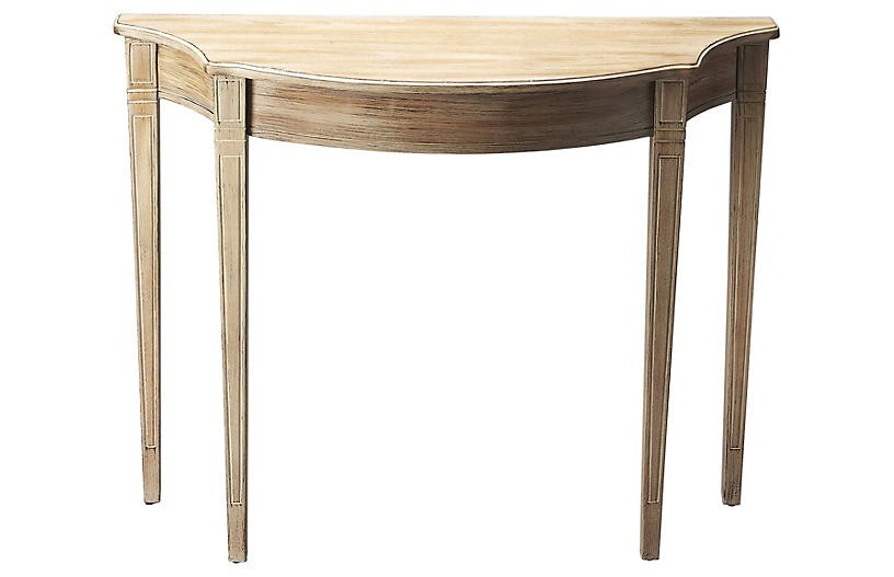 Abigail Demilune Console, Natural | One Kings Lane
