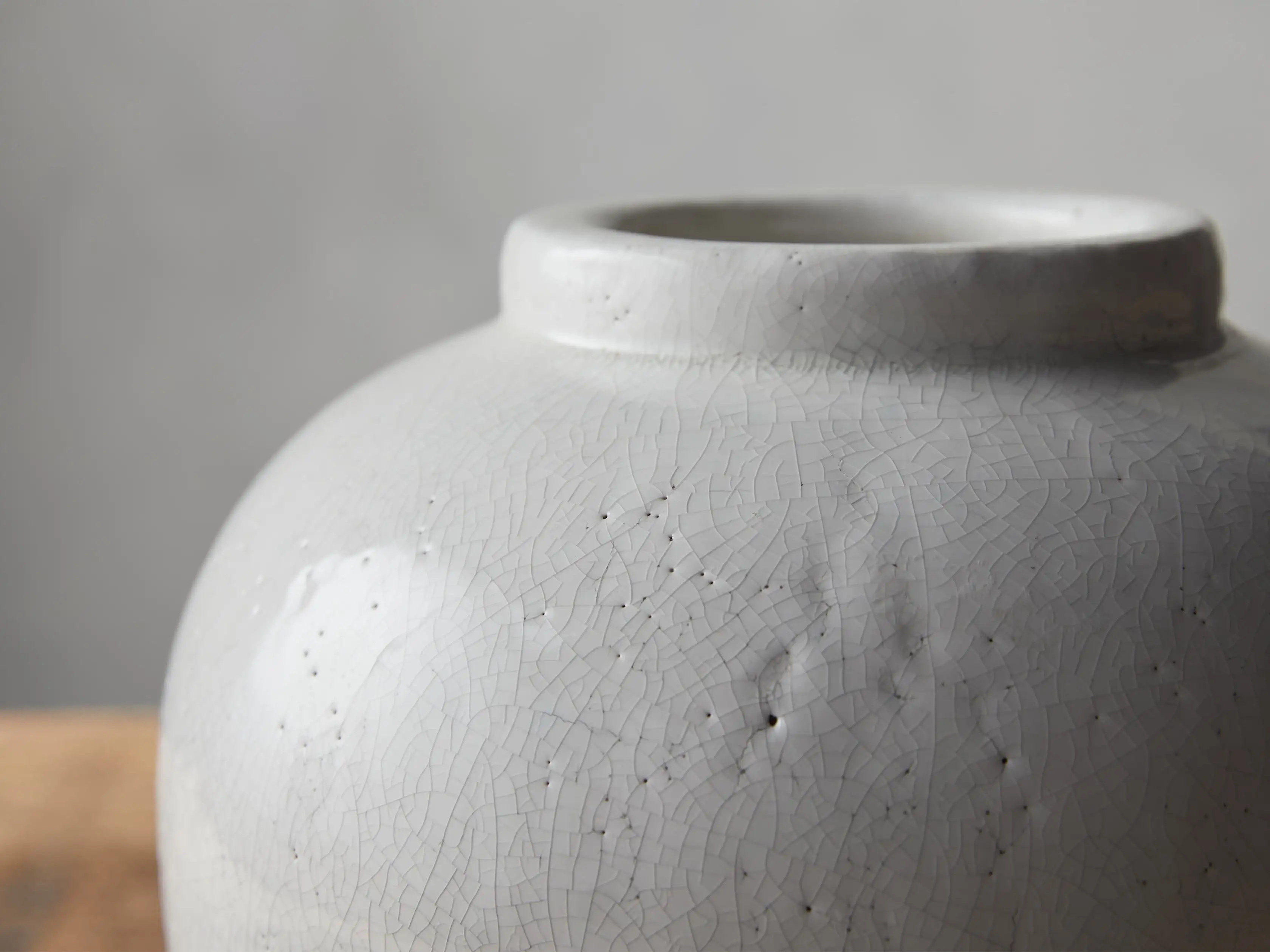 Santorini Low Vase in White | Arhaus