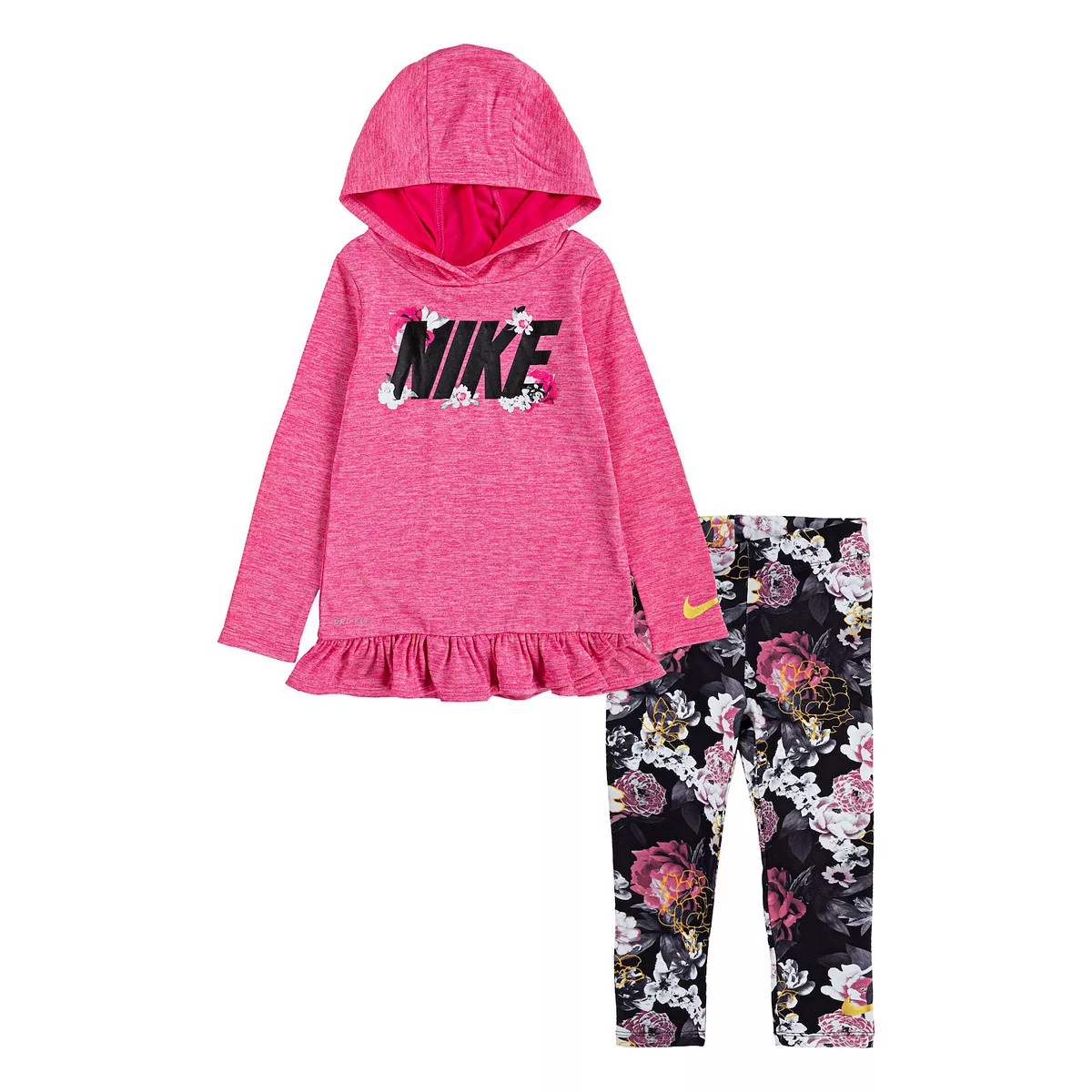 Toddler Girl Nike Dri-FIT Hooded Tunic & Leggings Set | Kohl's