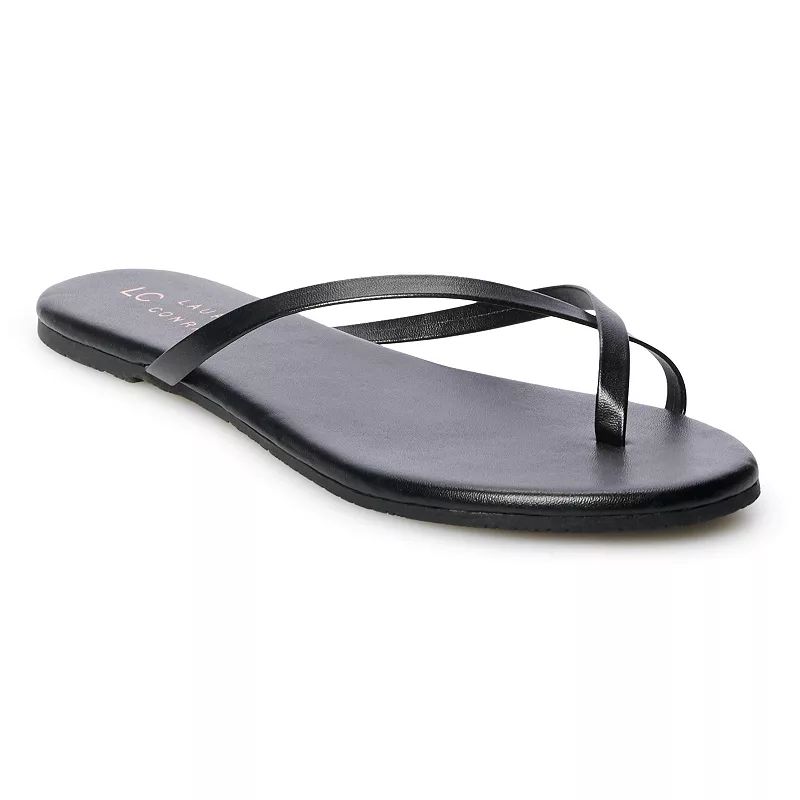 LC Lauren Conrad Pumice Women's Thong Sandal, Size: 5, Black | Kohl's