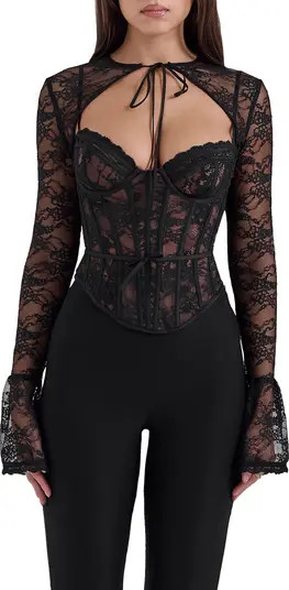 Lace Corset Top with Bolero | Nordstrom