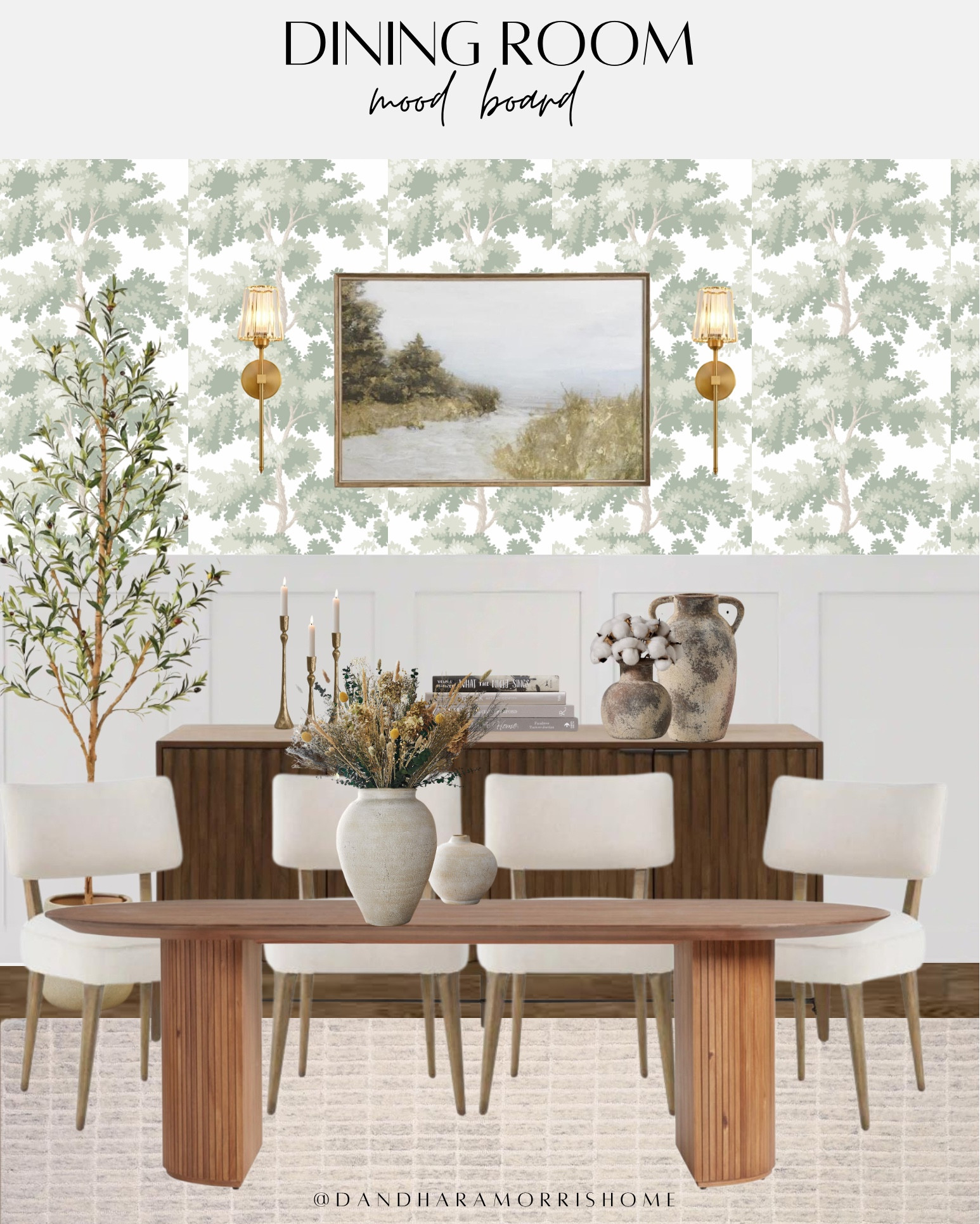 Client’s dining room mood board 