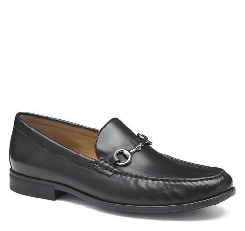 Johnston & Murphy Men's Harrison Bit Slip On Dress Shoe, Black Sheepskin, 9.5 M | Amazon (US)