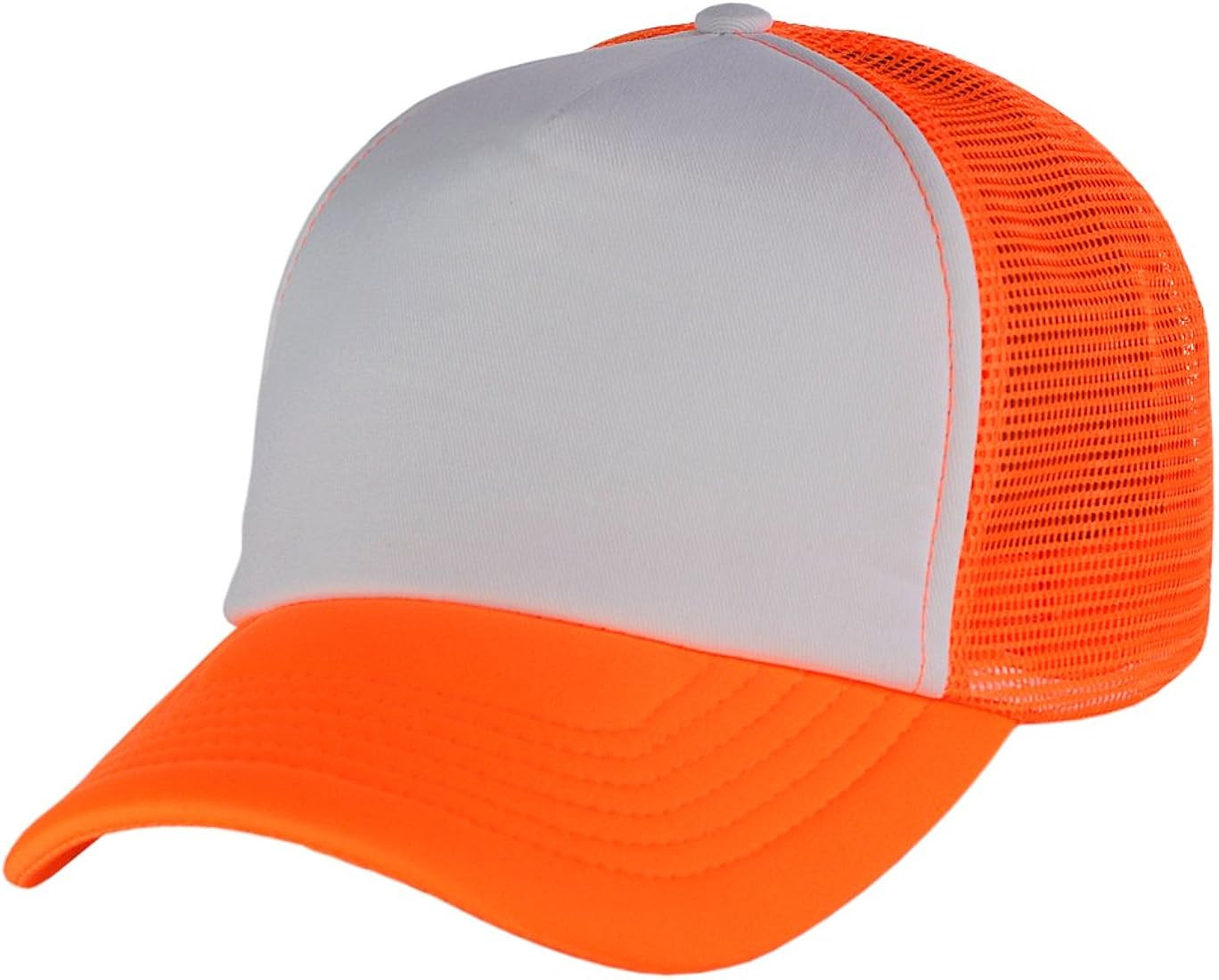 Blank Mesh Adjustable Snapback Cotton 6-Panel Trucker Hat Cap | Amazon (US)