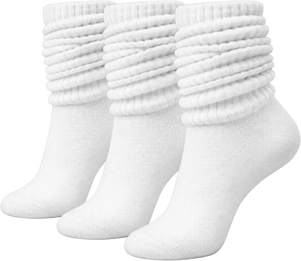 Winterlace Scrunch Slouch Socks 3 Pairs Womens Crew Knee High Extra Long Slouchy Premium Bulk Pac... | Amazon (US)