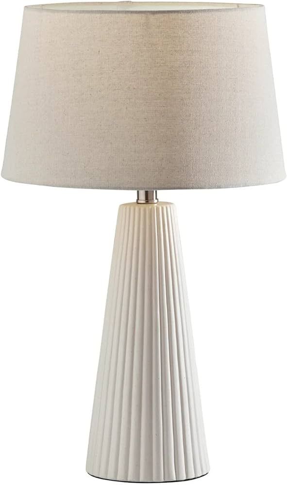 SIMPLEE ADESSO Lana 2 Piece Table Lamp Set, Off-White Ribbed Ceramic | Amazon (US)